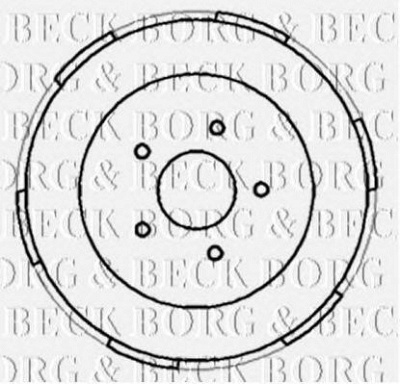 BORG & BECK bbr7186 -  Тормозной барабан